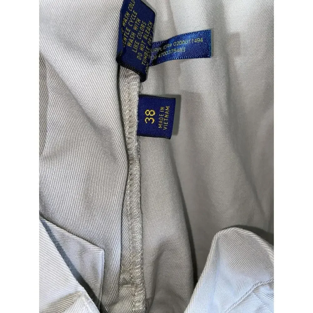 Polo Ralph Lauren Classic Fit 100 cotton khaki tan shorts mens size 38 9” Inseam - Picture 9 of 12